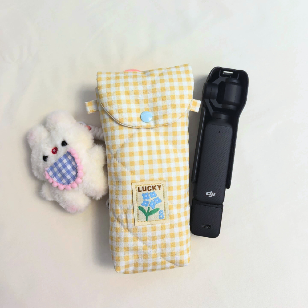 Yellow Gingham Pouch for DJI Pocket 3