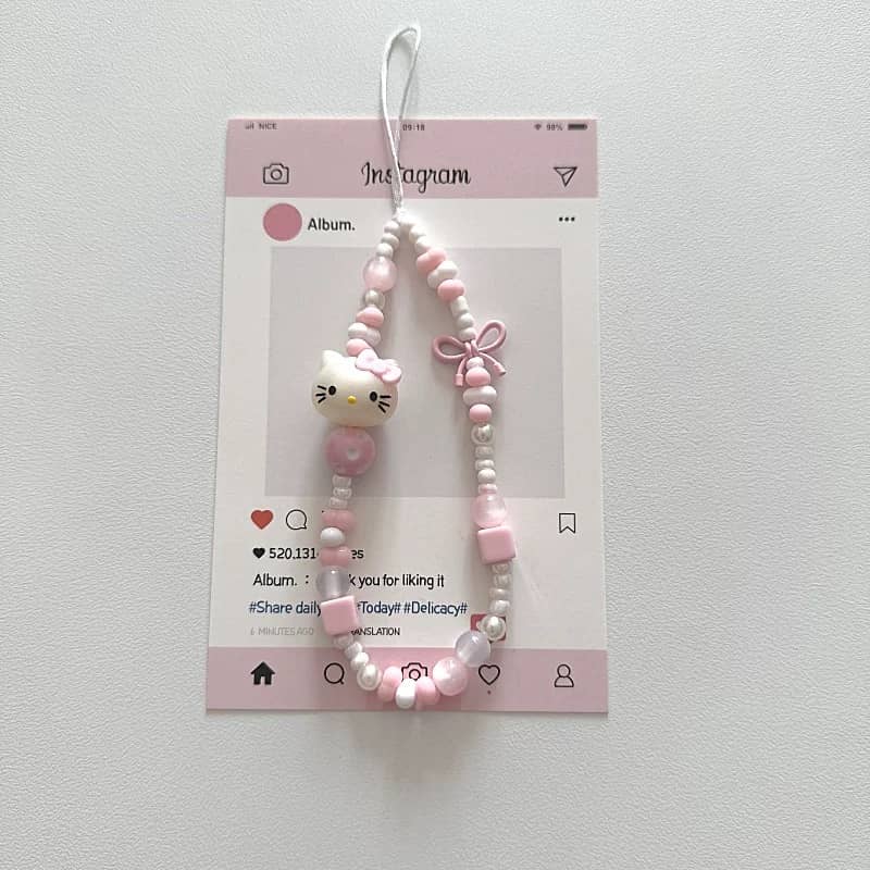 Sweet Kitty Bow Charm Strap