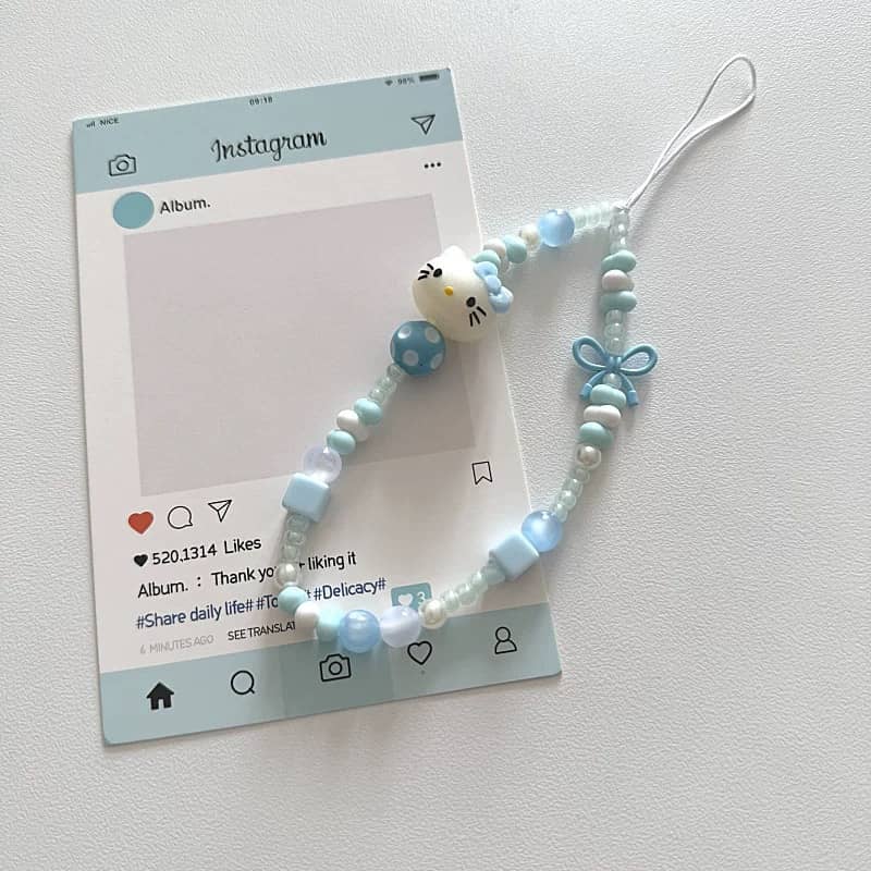 Sweet Kitty Bow Charm Strap