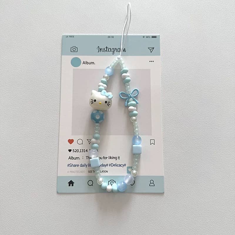 Sweet Kitty Bow Charm Strap