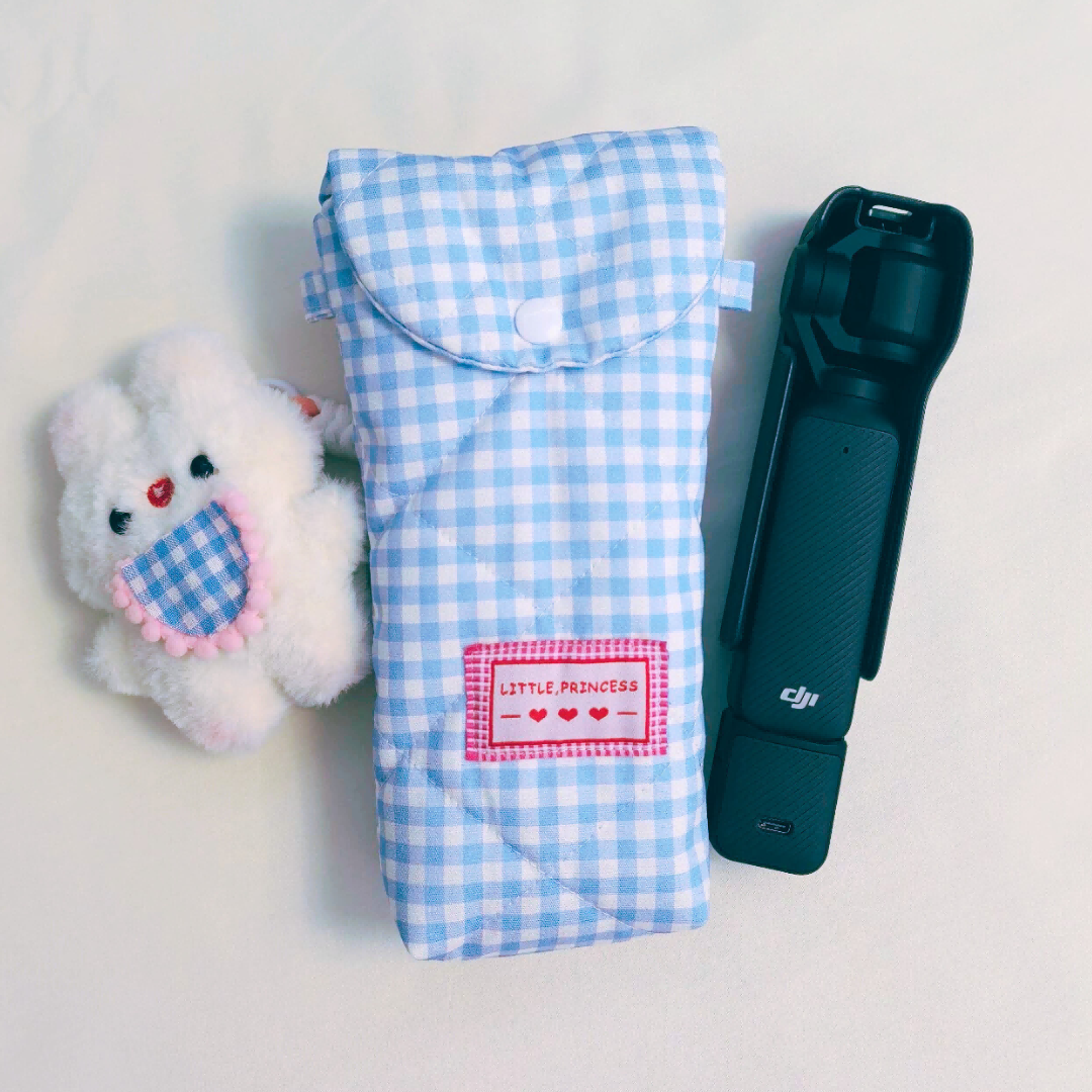 Blue Gingham Pouch for DJI Pocket 3