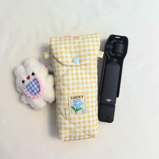 Yellow Gingham Pouch for DJI Pocket 3